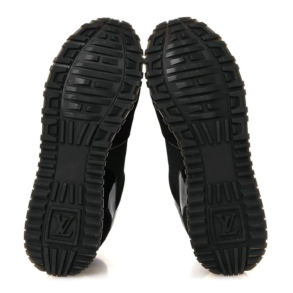 Suede Monogram Run Away Sneakers 38.5 Black