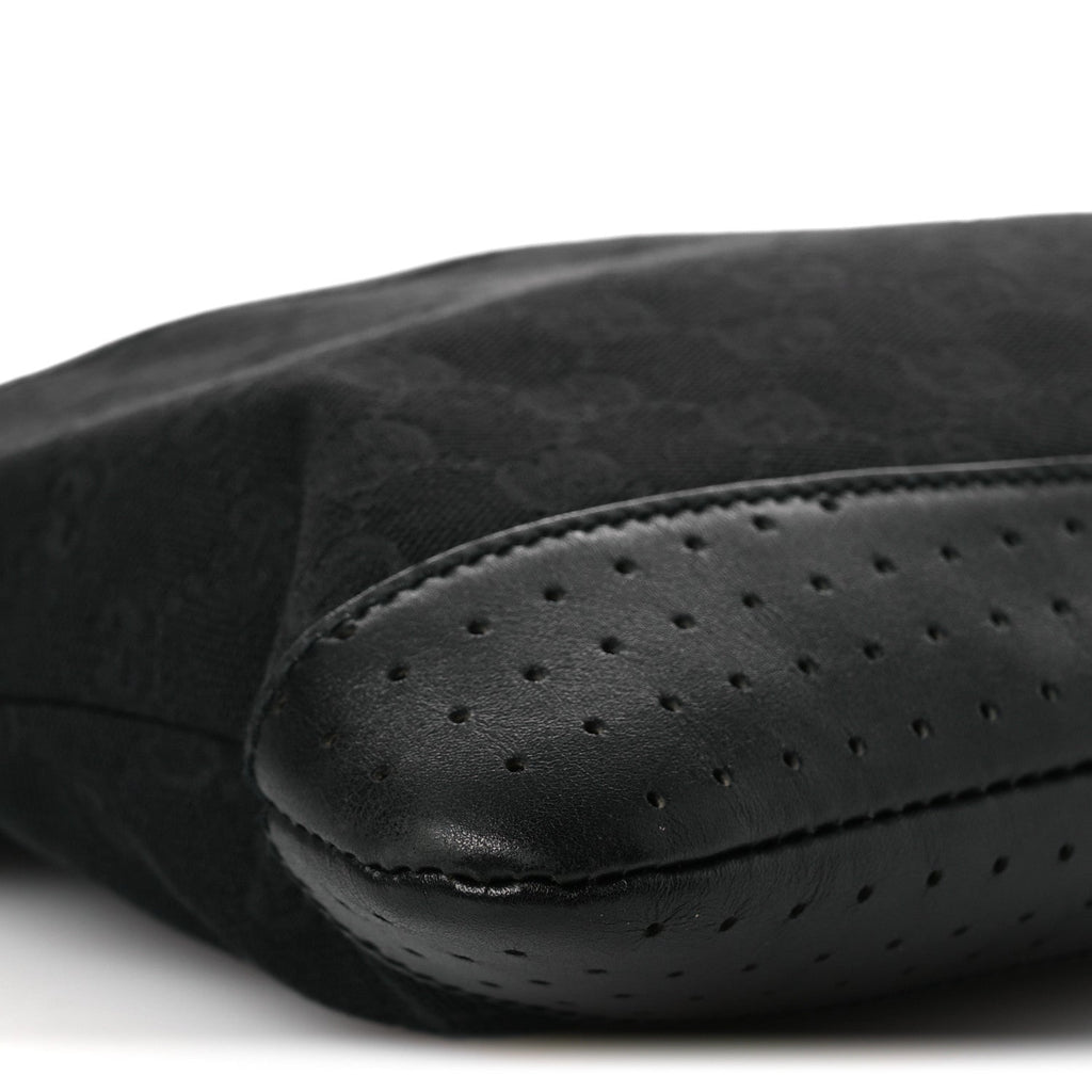 Monogram Calfskin Perforated Medium Flat Messenger Bag Black