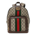 GG Supreme Monogram Calfskin Web Small Ophidia Day Backpack Beige Ebony New Acero