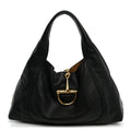 Grained Calfskin Softbit Maxi Shoulder Bag Black