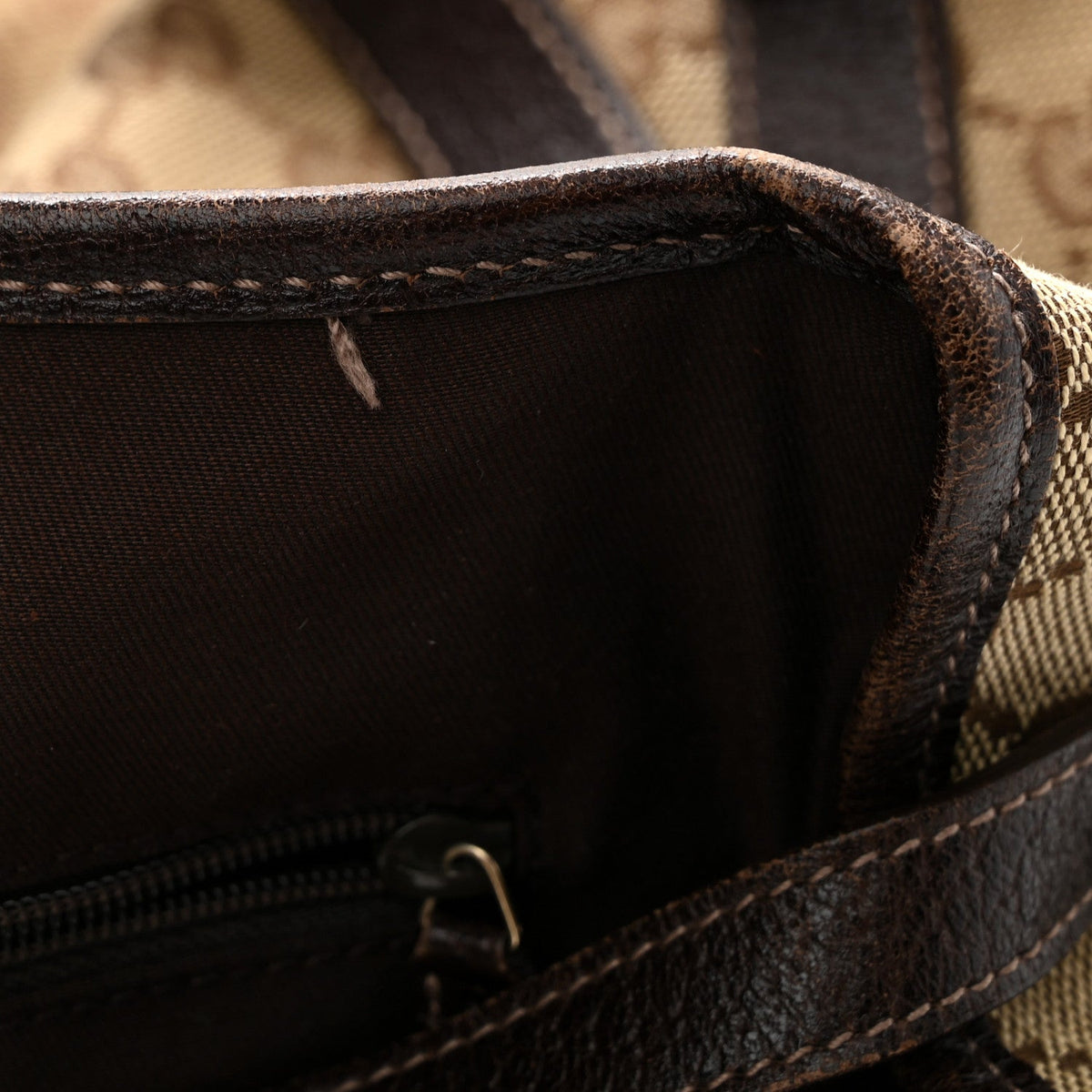 Monogram Medium Abbey Shoulder Bag Dark Brown