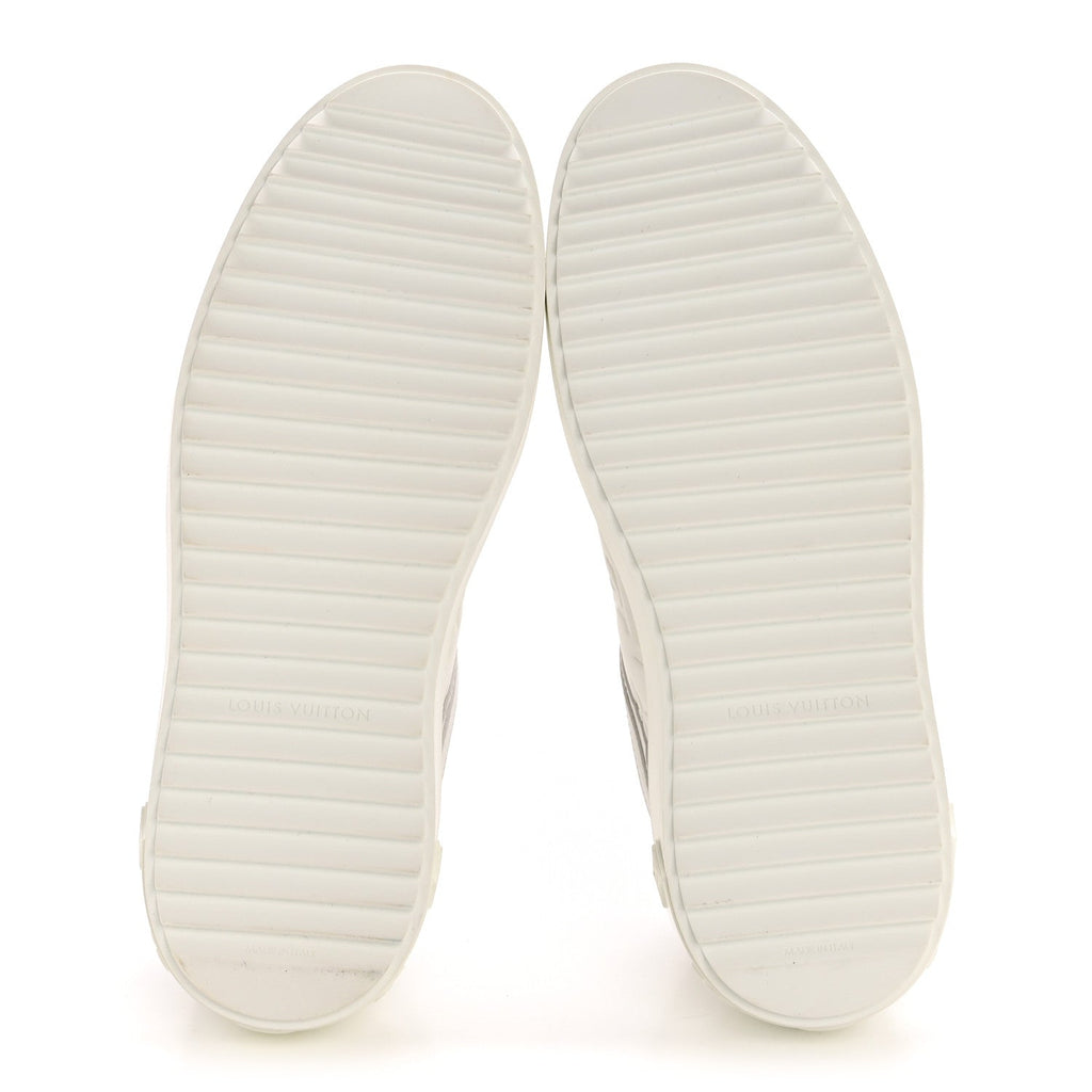 Calfskin Embossed Monogram Time Out Sneakers 39 White