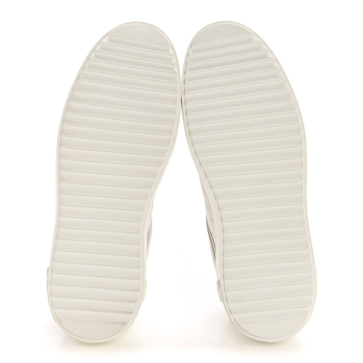 Calfskin Embossed Monogram Time Out Sneakers 39 White