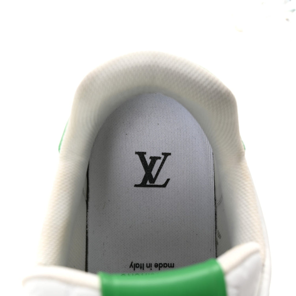 Calfskin Monogram Mens LV Trainer Sneakers 8 Green