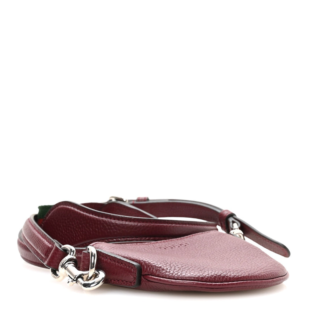 Pebbled Calfskin Mini B Shoulder Bag Rosso Ancora