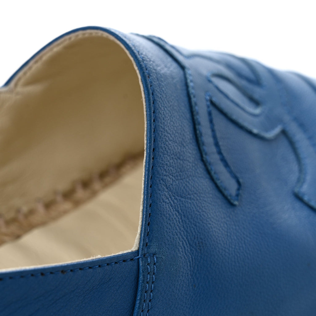 Lambskin CC Espadrilles 37 Blue