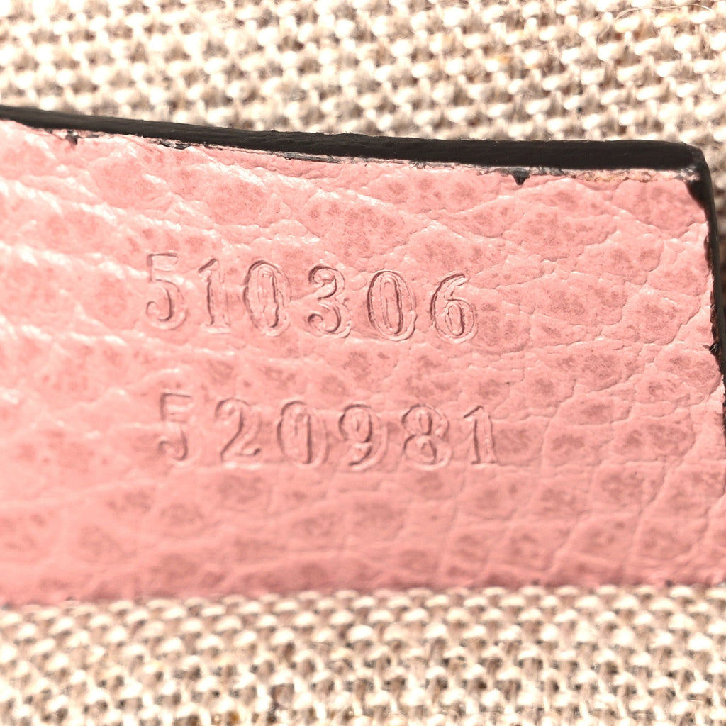 Dollar Calfskin Medium Interlocking G Top Handle Shoulder Bag Soft Pink