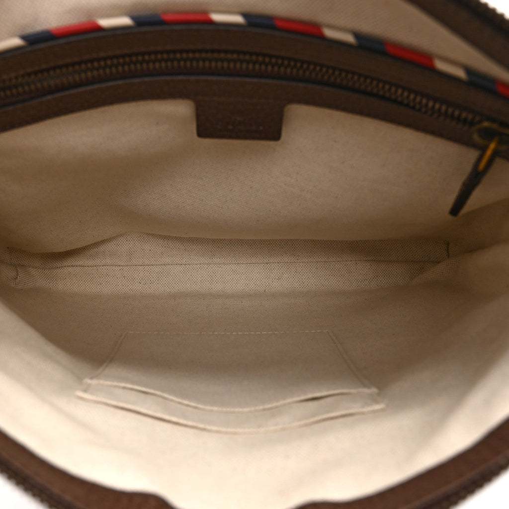 Soft GG Supreme Monogram Courrier Web Medium Flat Messenger Bag Beige New Acero Multicolor