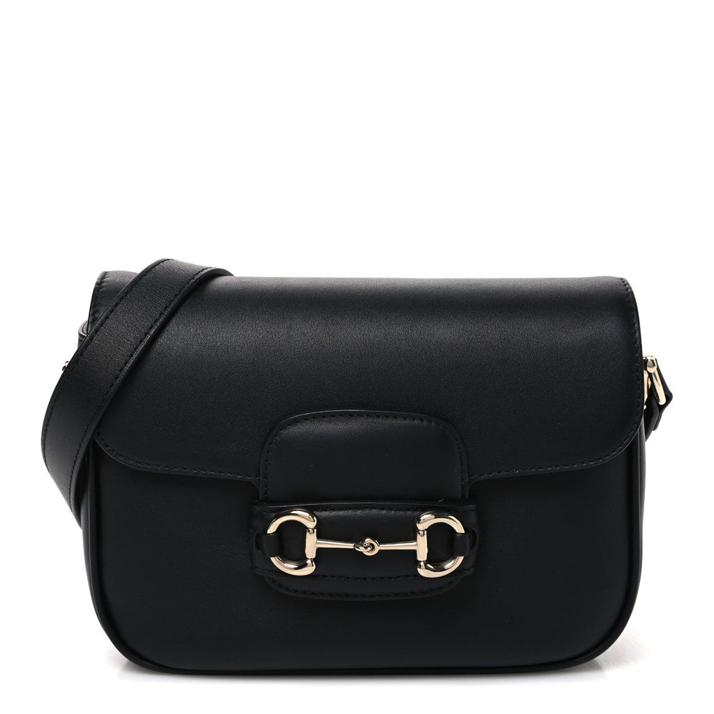 Arabella Calfskin Horsebit 1955 Shoulder Bag  Black
