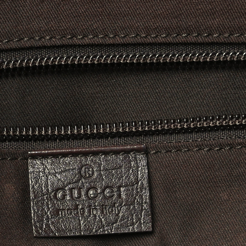 GG Plus Monogram Medium Tote Dark Brown