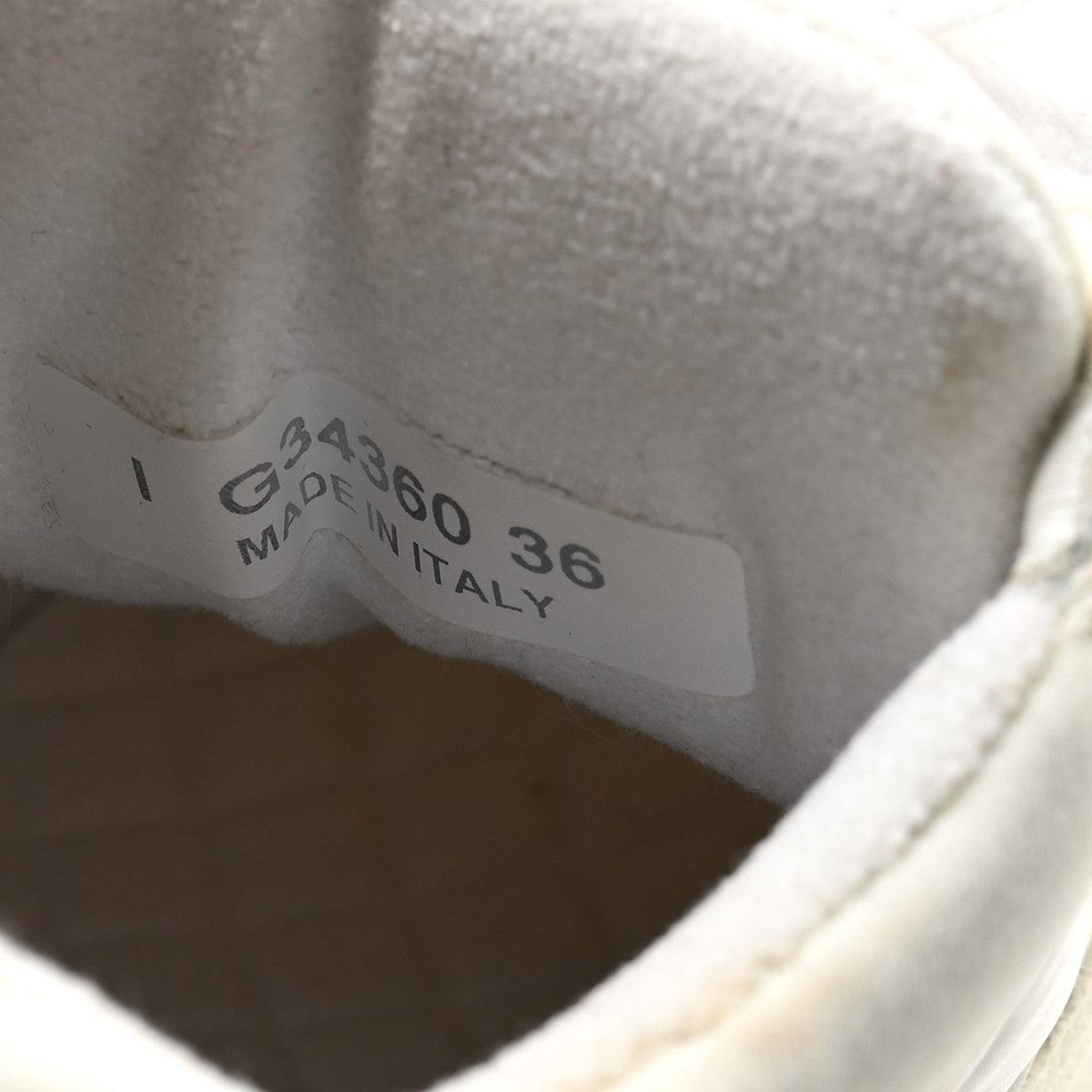 Suede Calfskin Fabric CC Sneakers 36 White