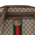 GG Supreme Monogram Web Medium Ophidia Messenger Bag Brown