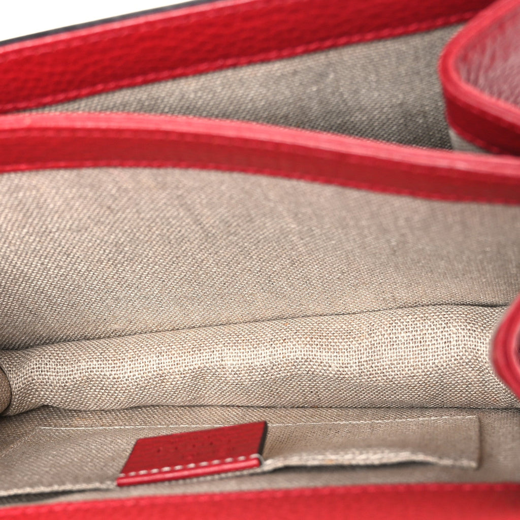 Dollar Calfskin Small Interlocking G Shoulder Bag Red