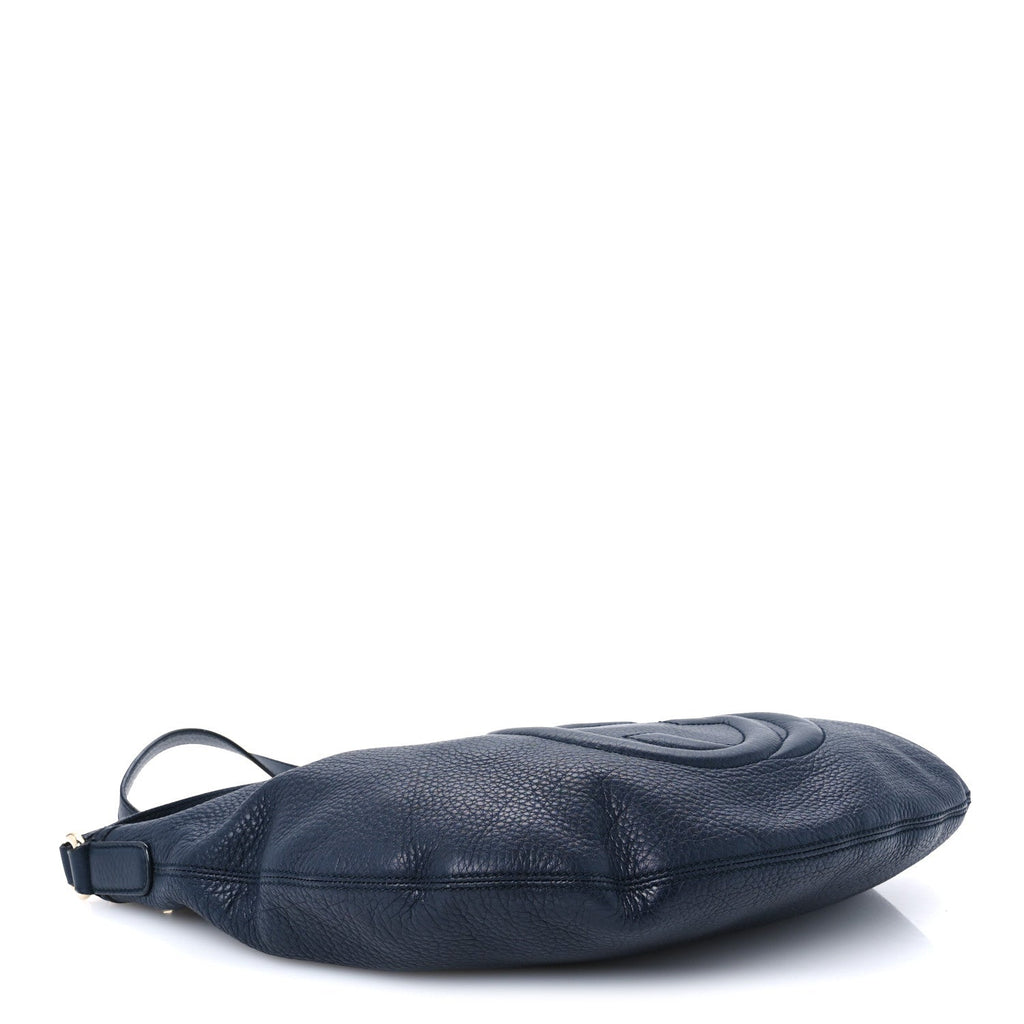 Pebbled Calfskin Medium Soho Hobo Blue