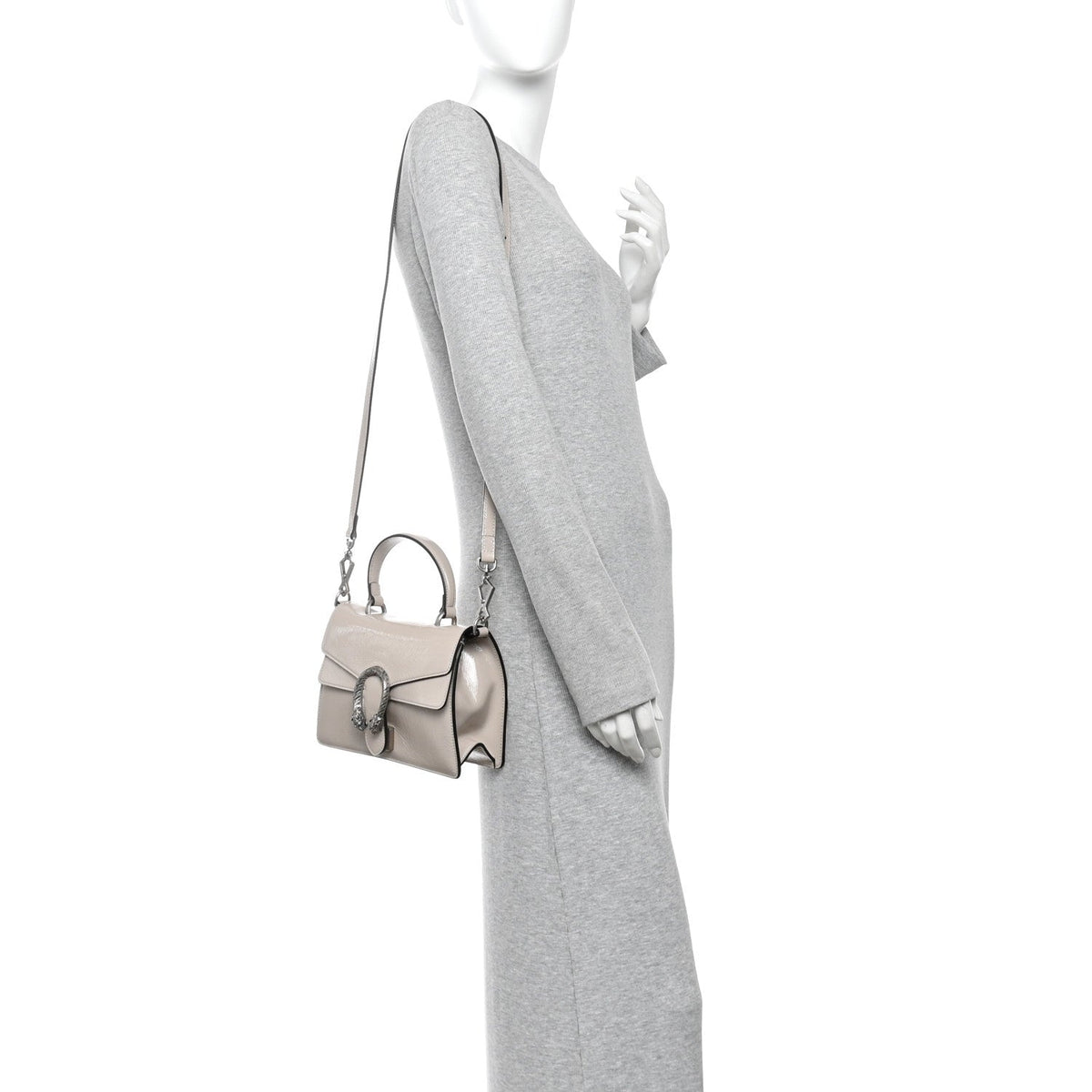 Crinkled Patent Small Dionysus Top Handle Bag Sphinx