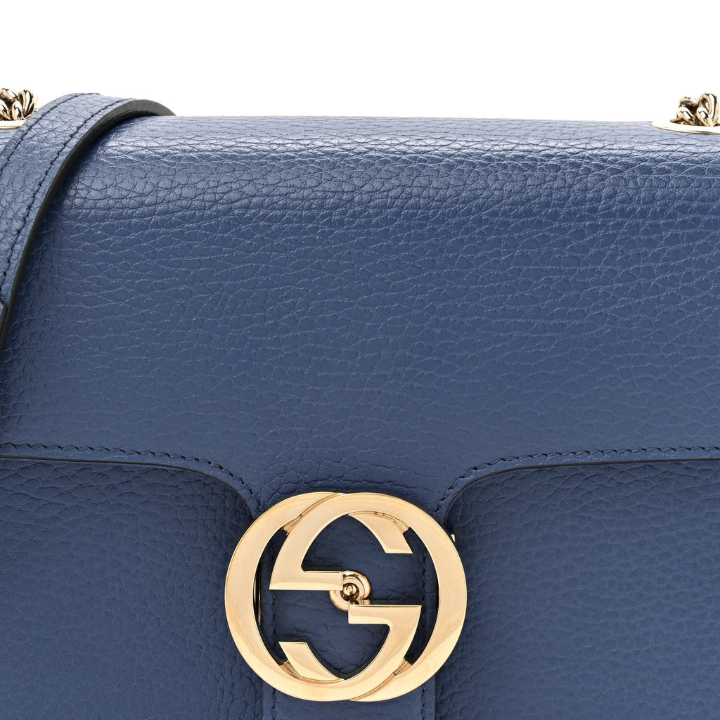 Dollar Calfskin Small Interlocking G Shoulder Bag Caspian