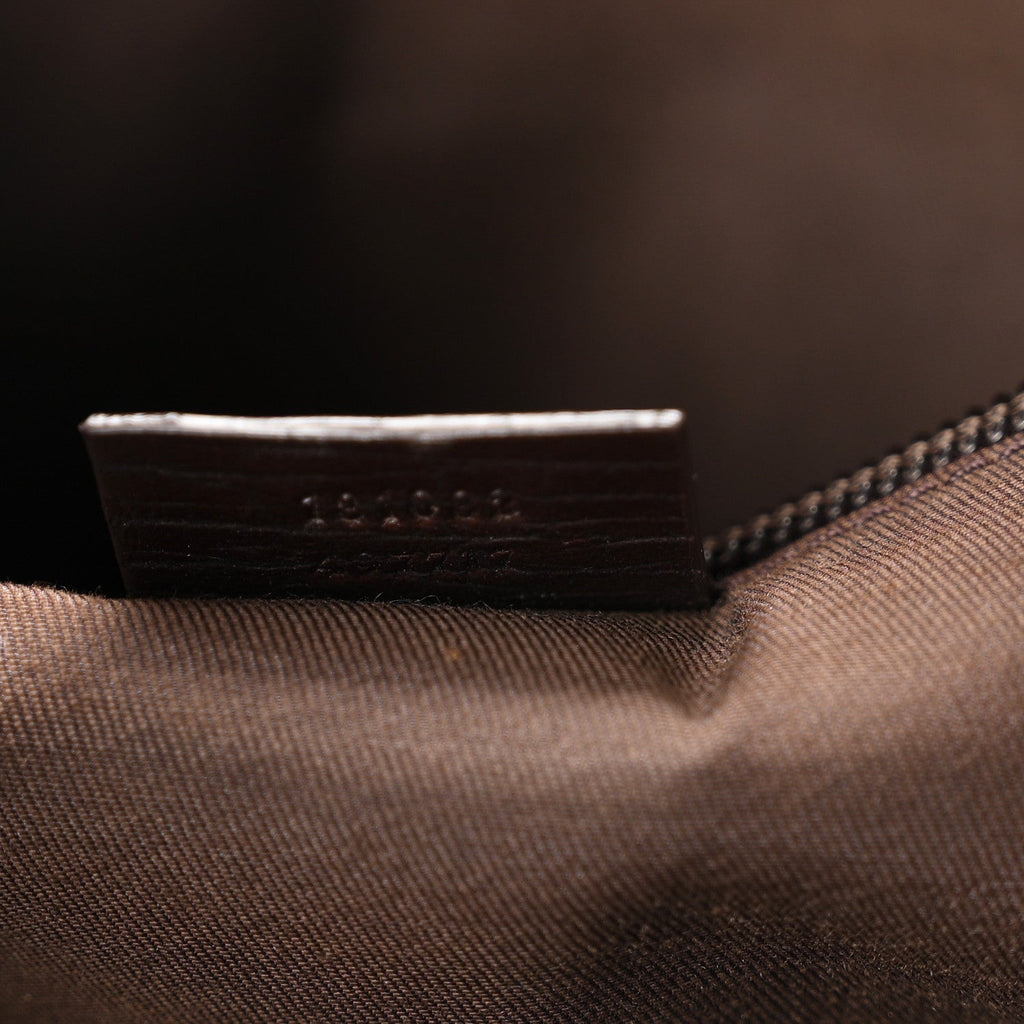 GG Plus Monogram Travel Bag Dark Brown
