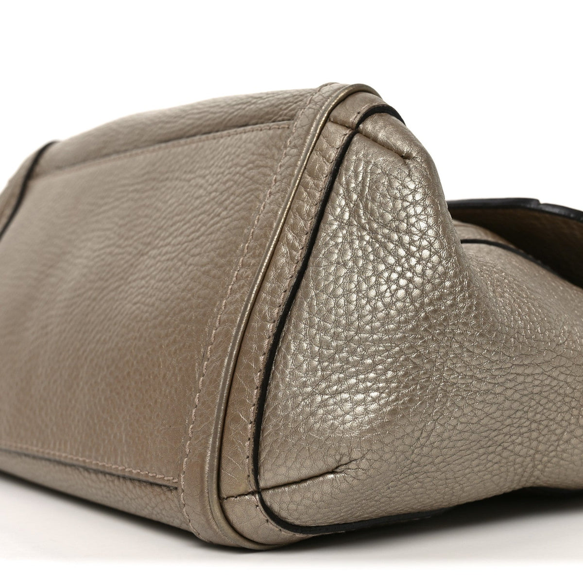 Monogram Calfskin Medium Bella Flap Bag Beige Ebony Champagne