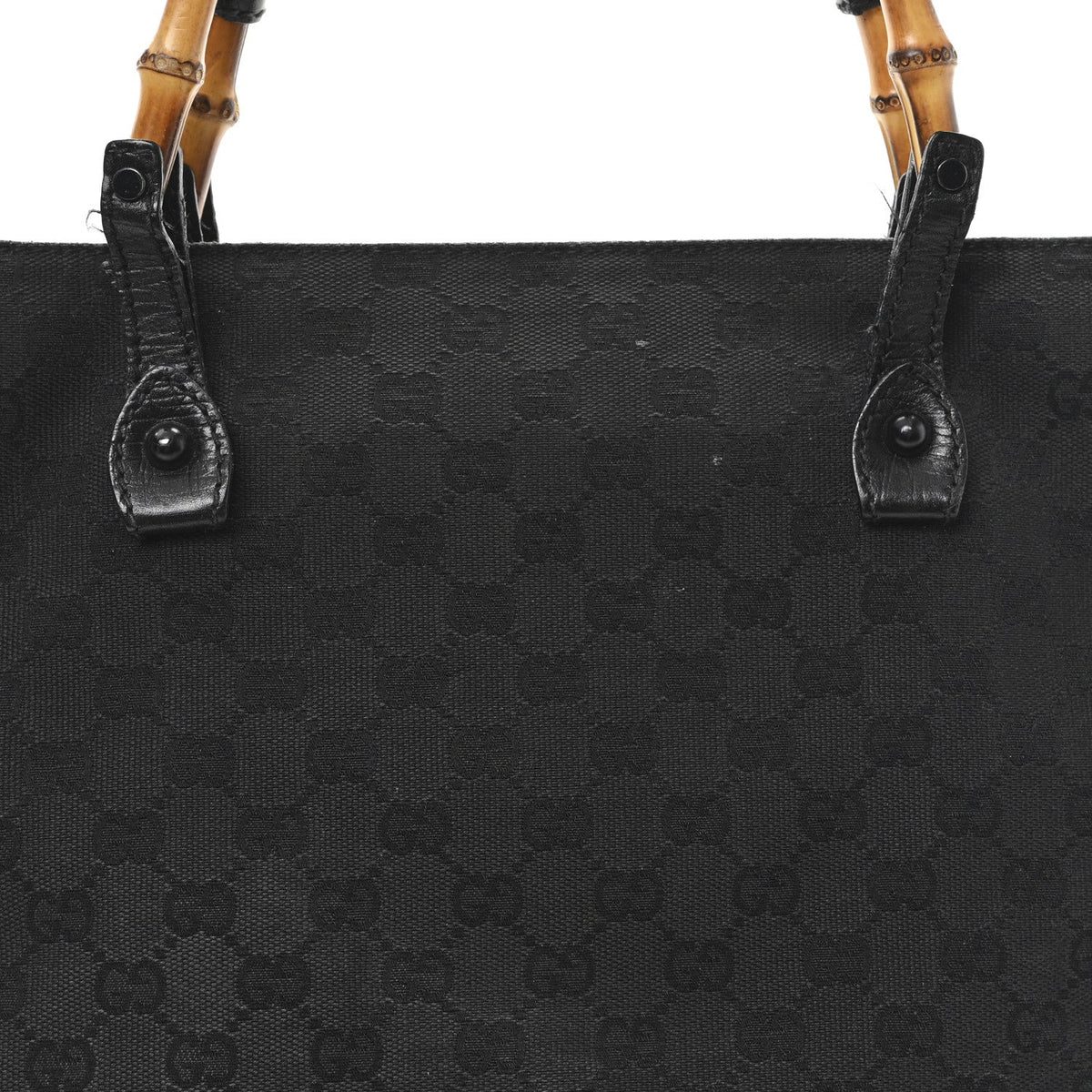 Monogram Bamboo Handle Bag Black