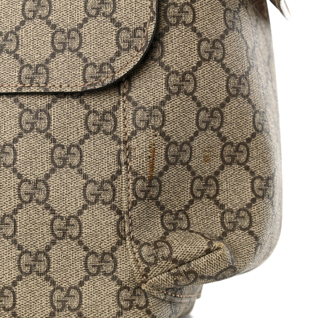 GG Plus Monogram Messenger Diaper Bag Dark Brown