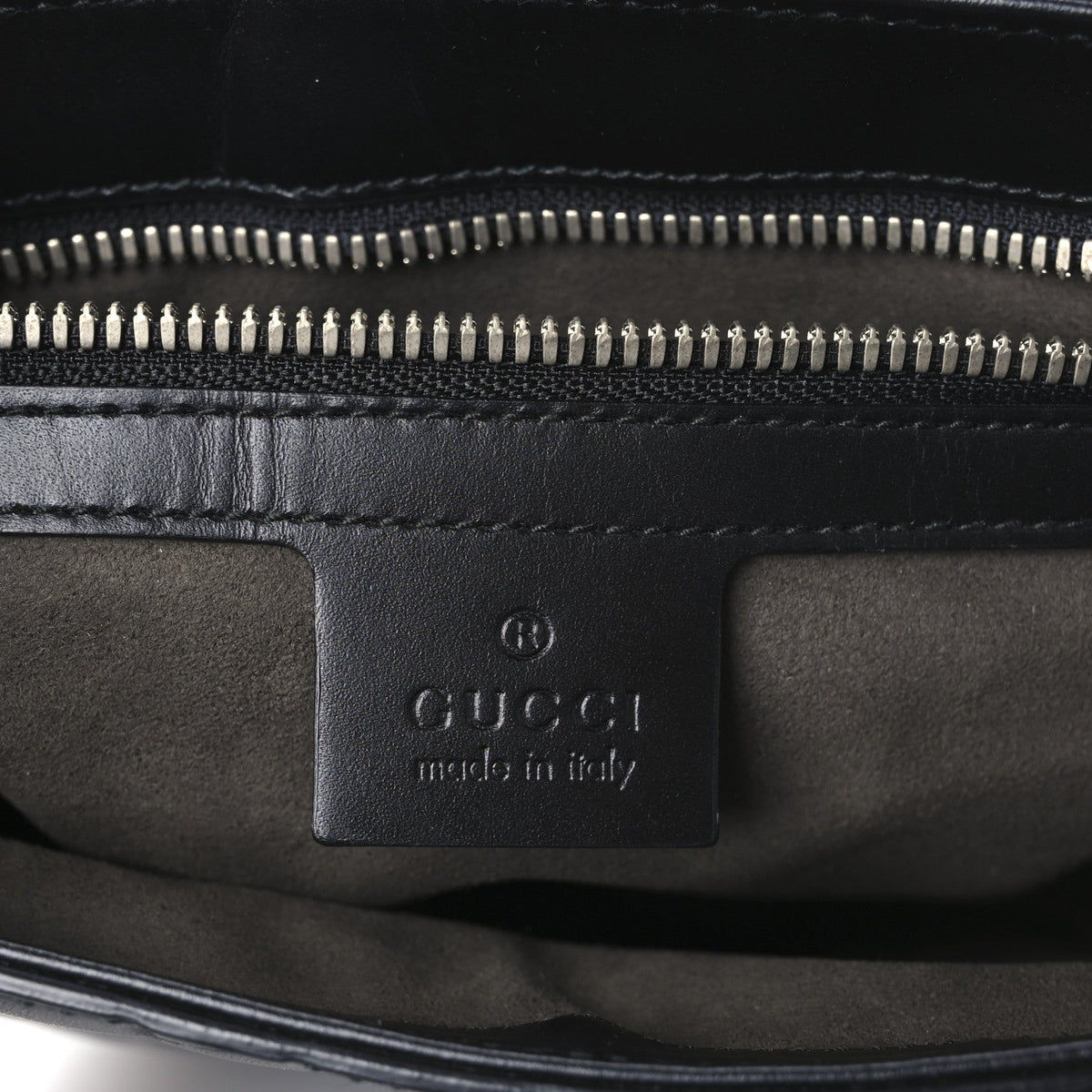 Guccissima Signature Single Buckle Flap Messenger Bag Black