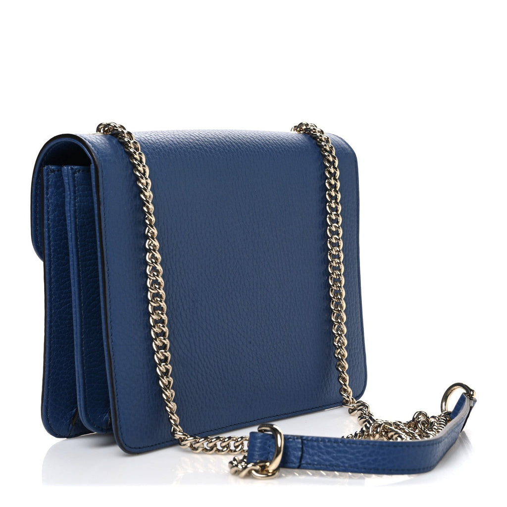 Dollar Calfskin Small Interlocking G Shoulder Bag Caspian