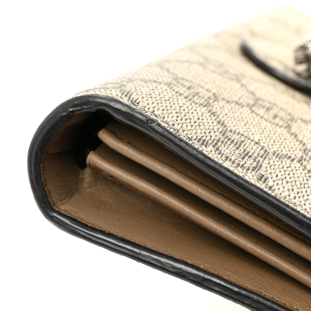 GG Supreme Monogram Mini Dionysus Chain Wallet Beige Taupe