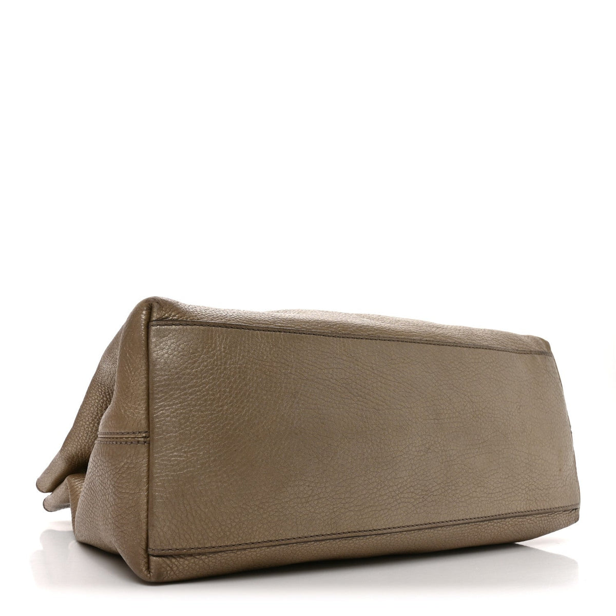 Metallic Pebbled Calfskin Medium Soho Chain Shoulder Bag Golden Beige