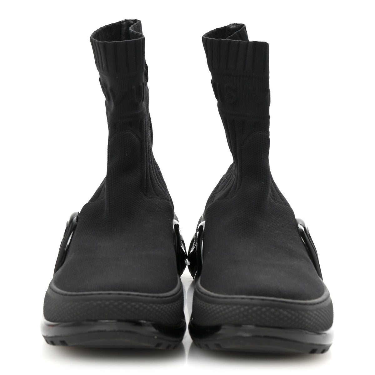 Stretch Textile Patent LV Archlight Sneaker Boots 35 Black