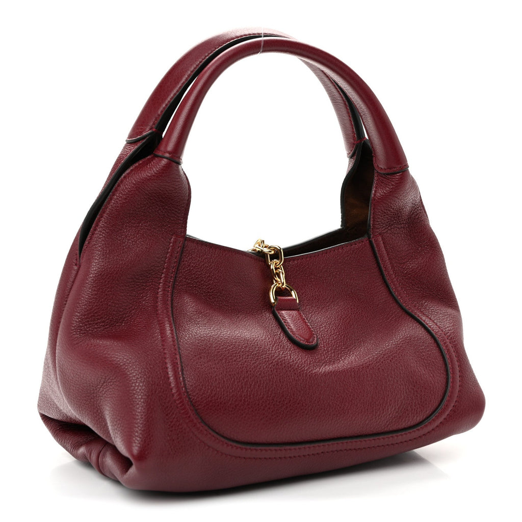 Grained Calfskin Softbit Medium Shoulder Bag Rosso Ancora