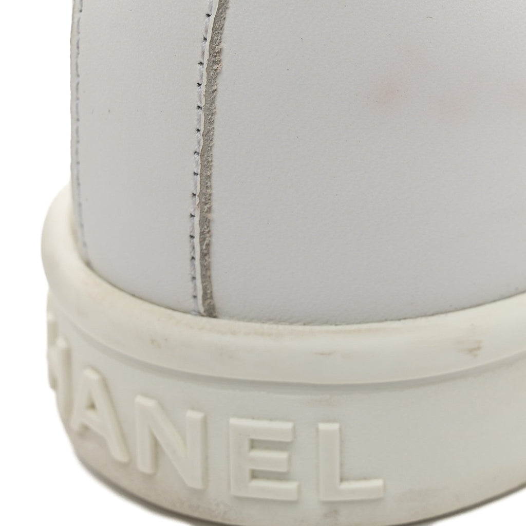 Calfskin CC Womens Sneakers 38.5 White 39.5 White