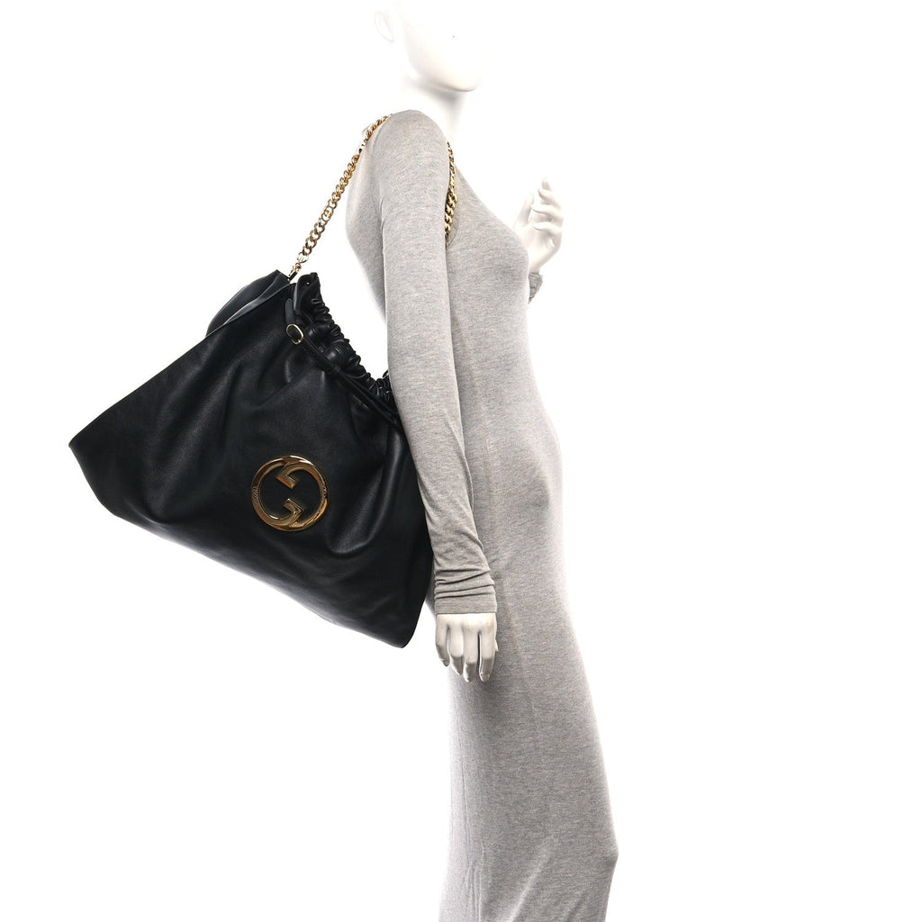 Calfskin Large Blondie Tote  Black
