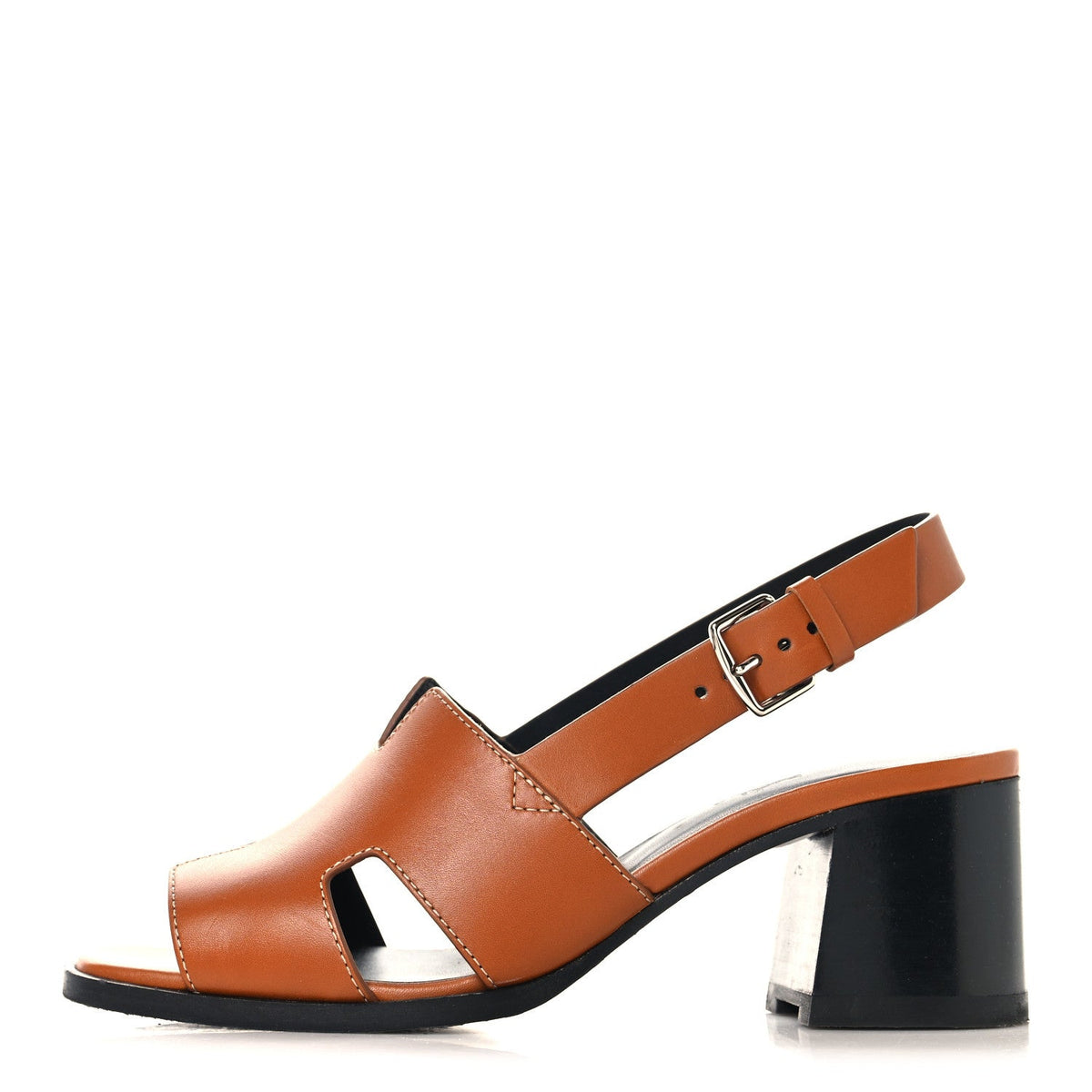 Calfskin Elbe 60 Sandals 38 Marron Glaise