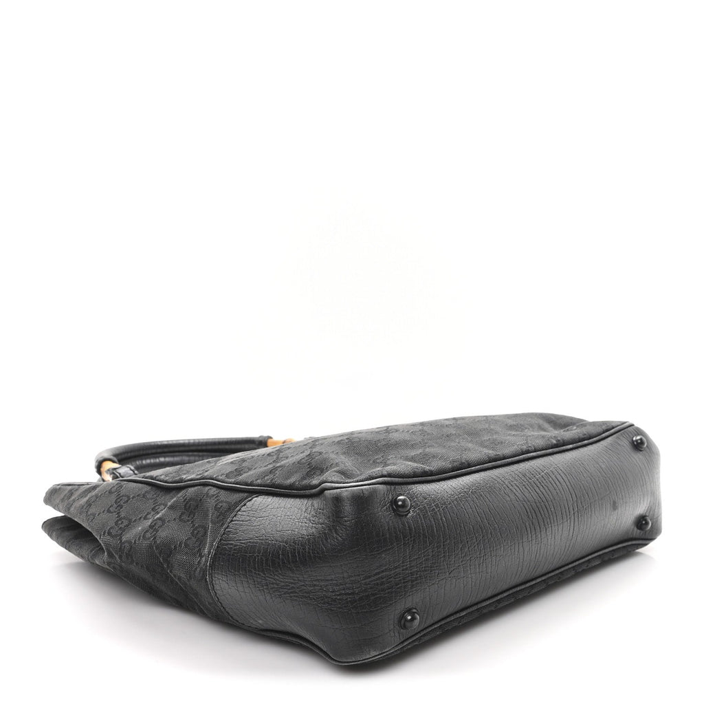 Monogram Bamboo Handle Bag Black