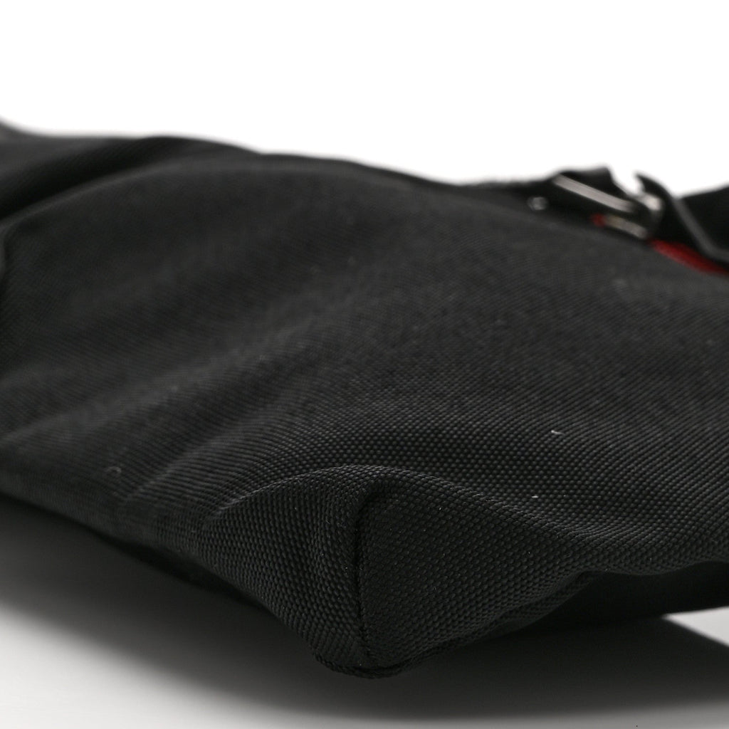 Canvas Double Pocket Belt Bag Black