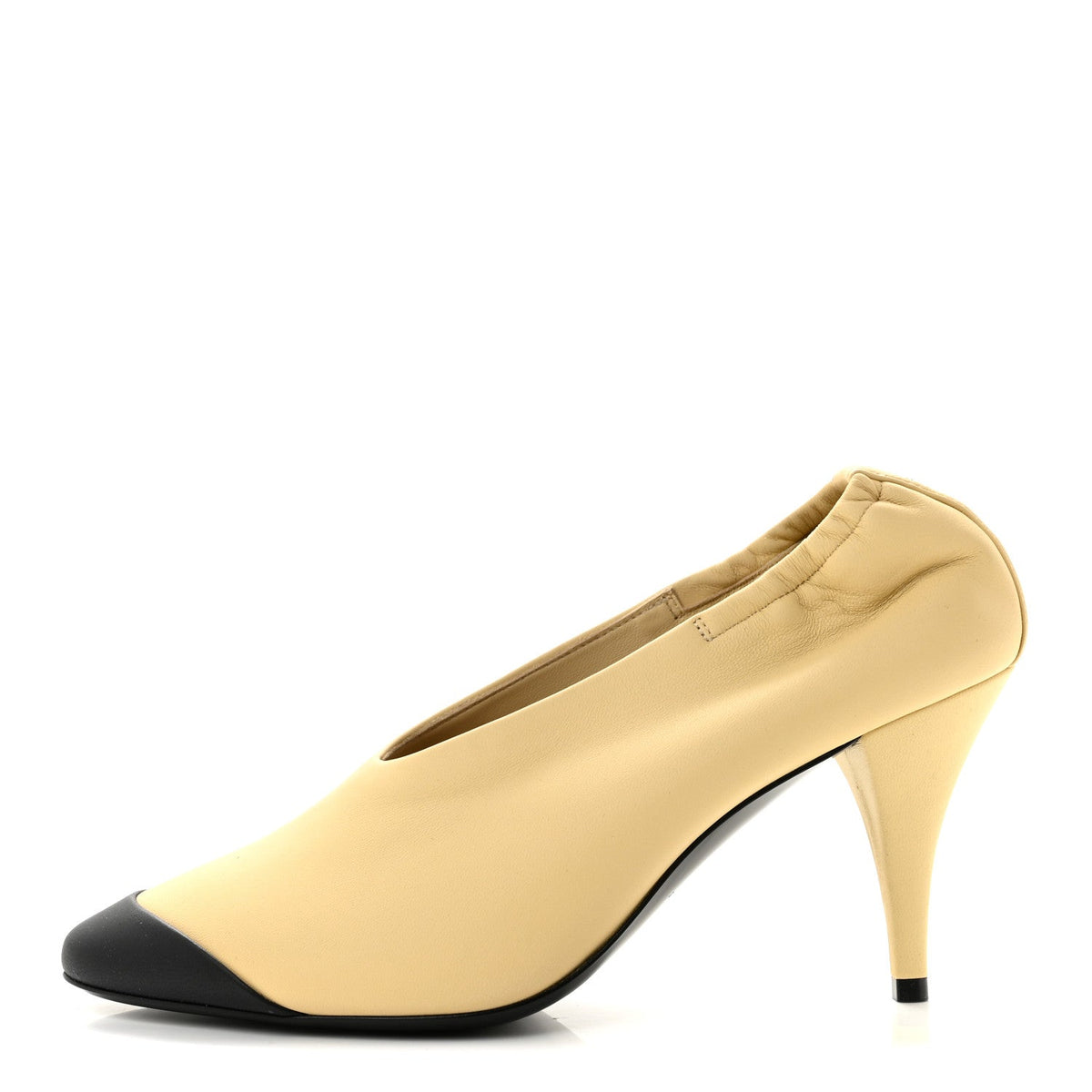 Lambskin Pumps 37 Light Beige Black