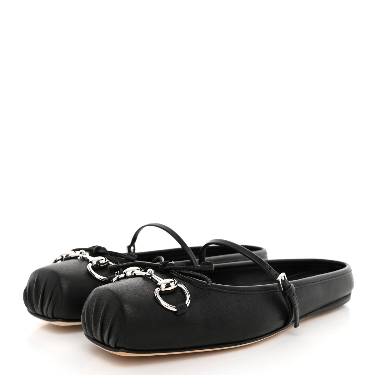 Calfskin Horsebit Ballet Mules 37 Black