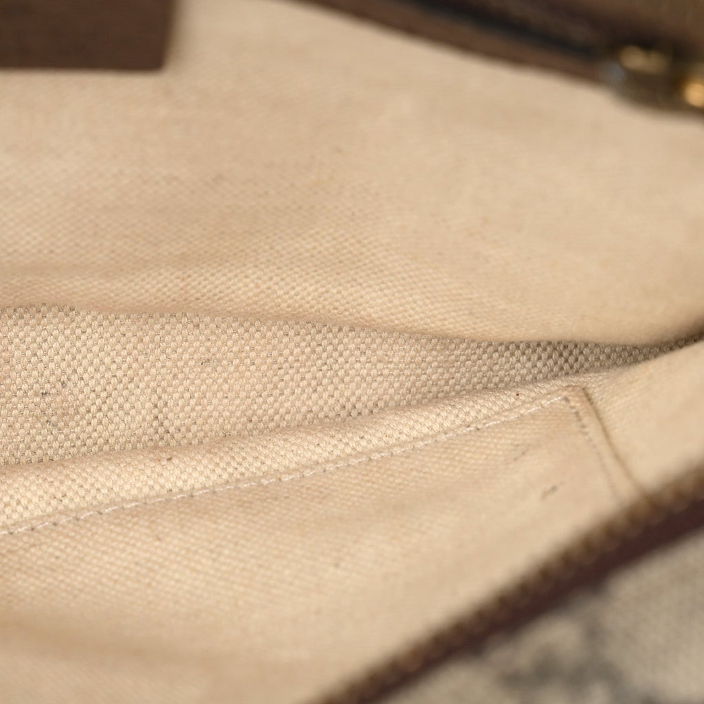 Soft GG Supreme Monogram Medium Ophidia Belt Bag Dark Brown