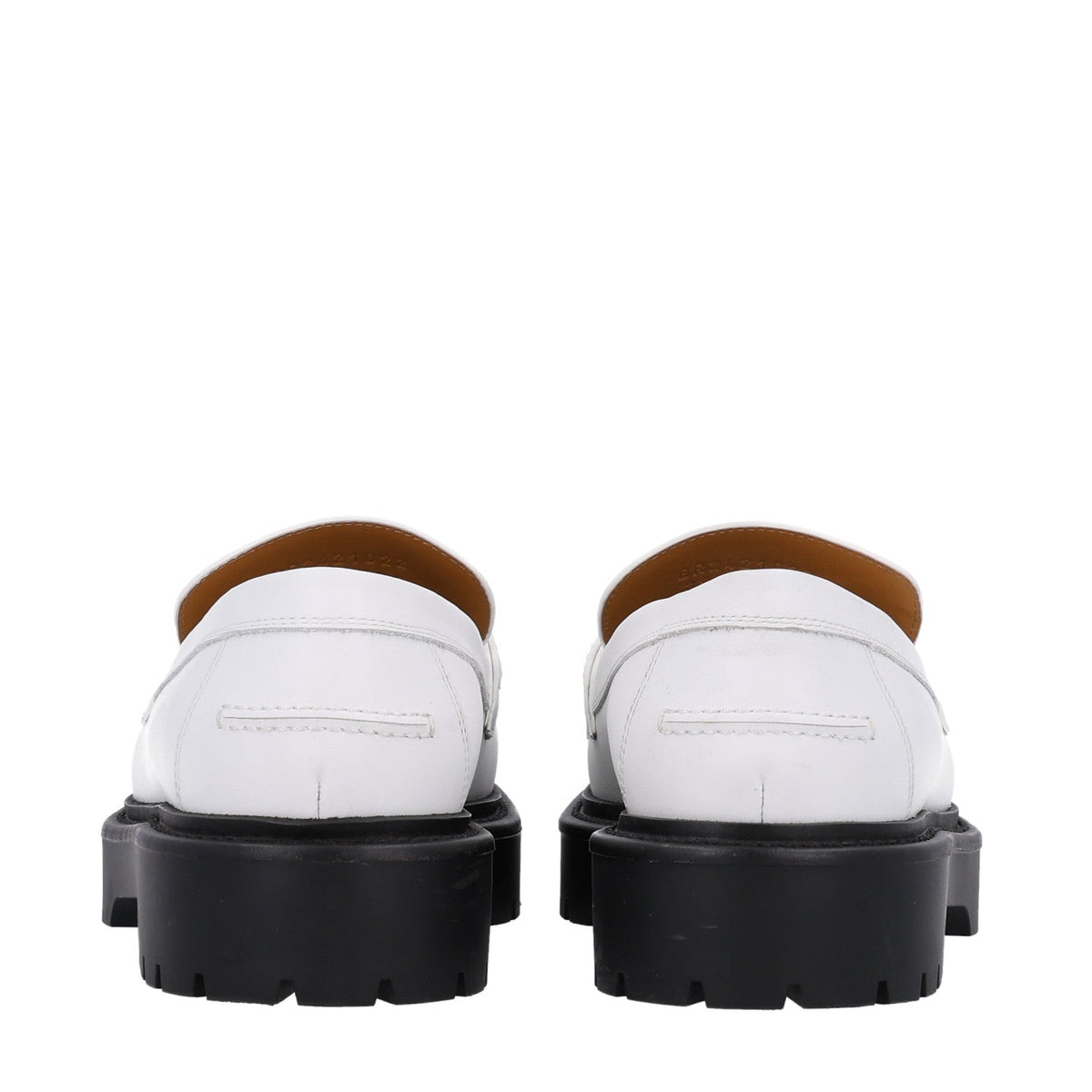 Calfskin Womens Icone Loafers 38.5 White