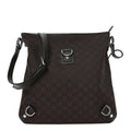 Nylon Monogram Abbey Messenger Bag Dark Brown