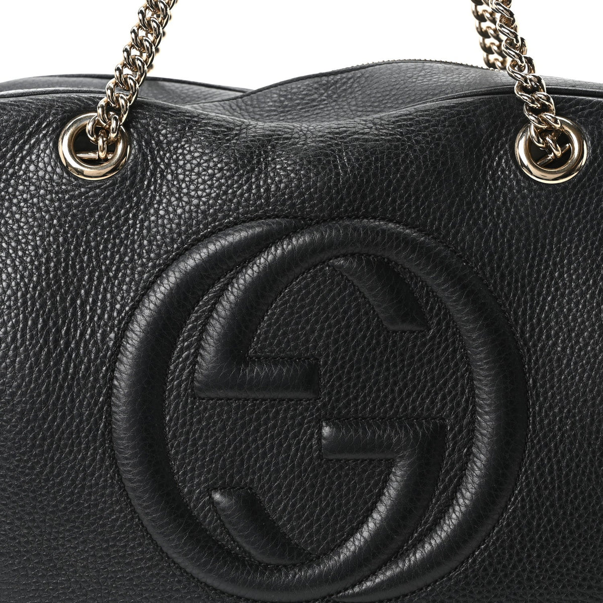 Pebbled Calfskin Medium Soho Bowler Black