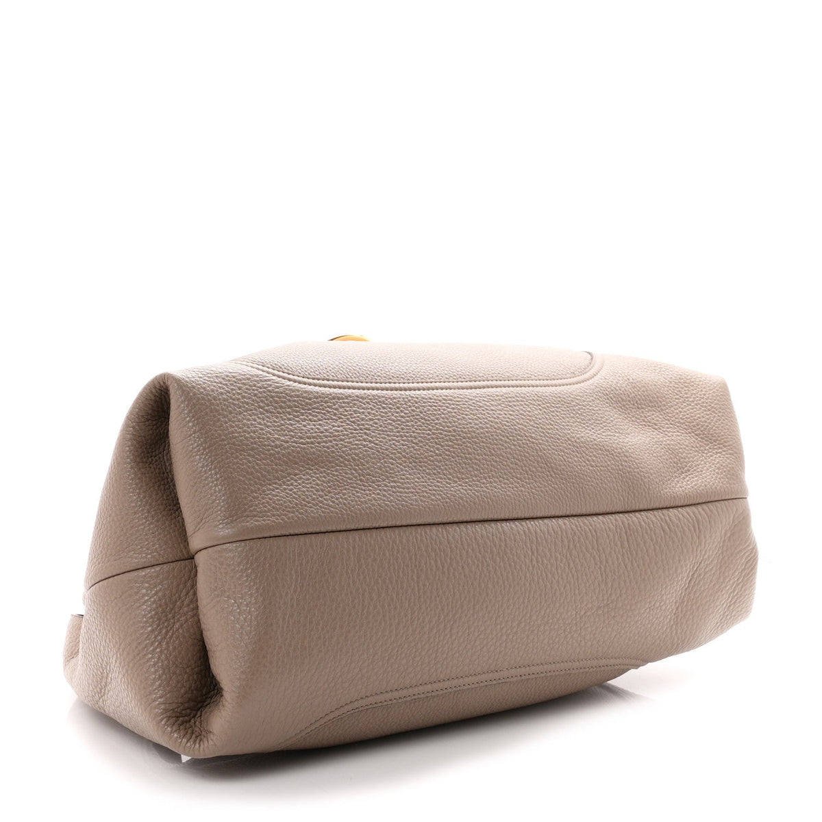 Grained Calfskin Softbit Maxi Shoulder Bag Taupe