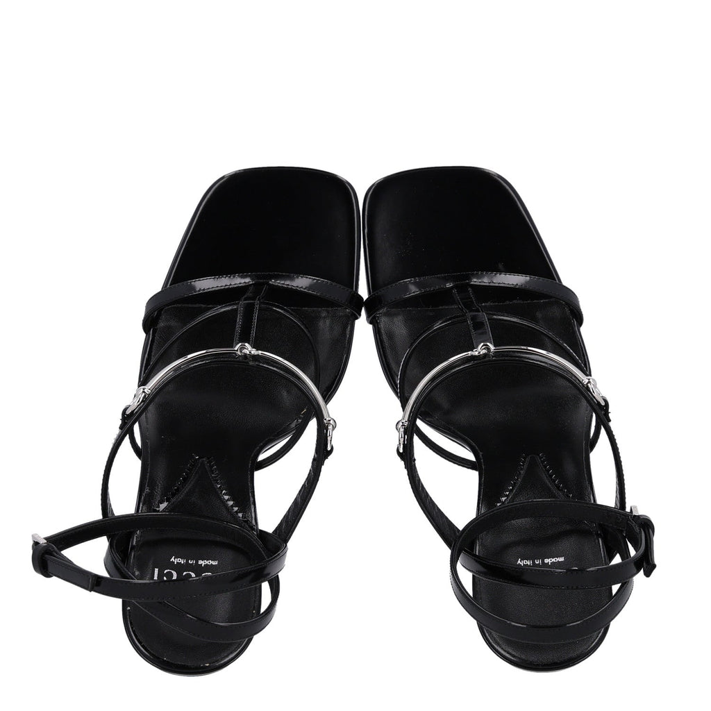 Nappa Regent Strappy Horsebit Sandals 39.5 Black