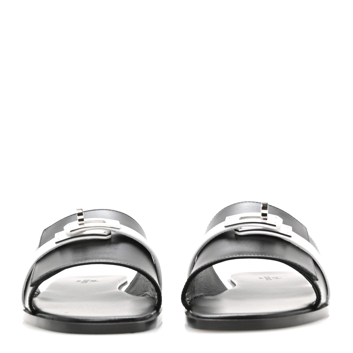 Calfskin Giulia Sandals 39 Black White