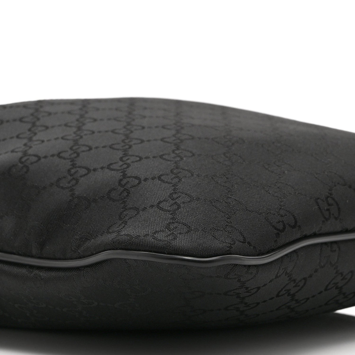 Nylon Monogram Medium Flat Messenger Bag Black
