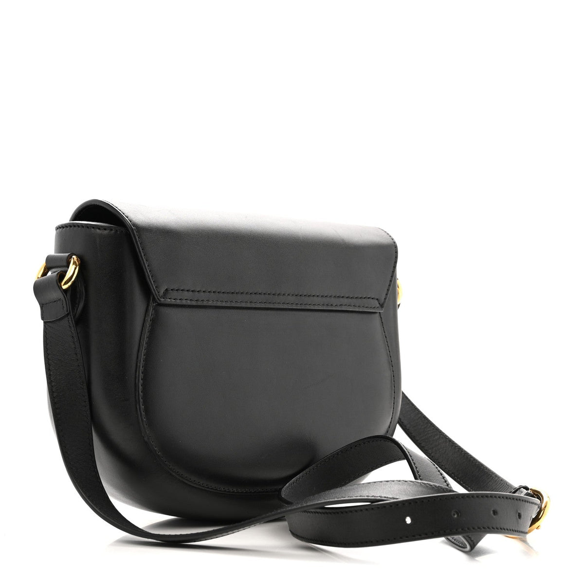 Charisma Calfskin Gucci Embossed Shoulder Flap Bag Black