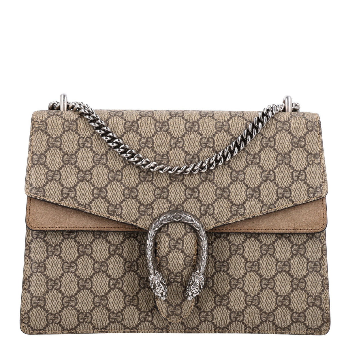 GG Supreme Monogram Medium Dionysus Shoulder Bag Taupe