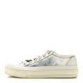 Technical Fabric Calfskin Monogram Stellar Sneakers 35  Blue