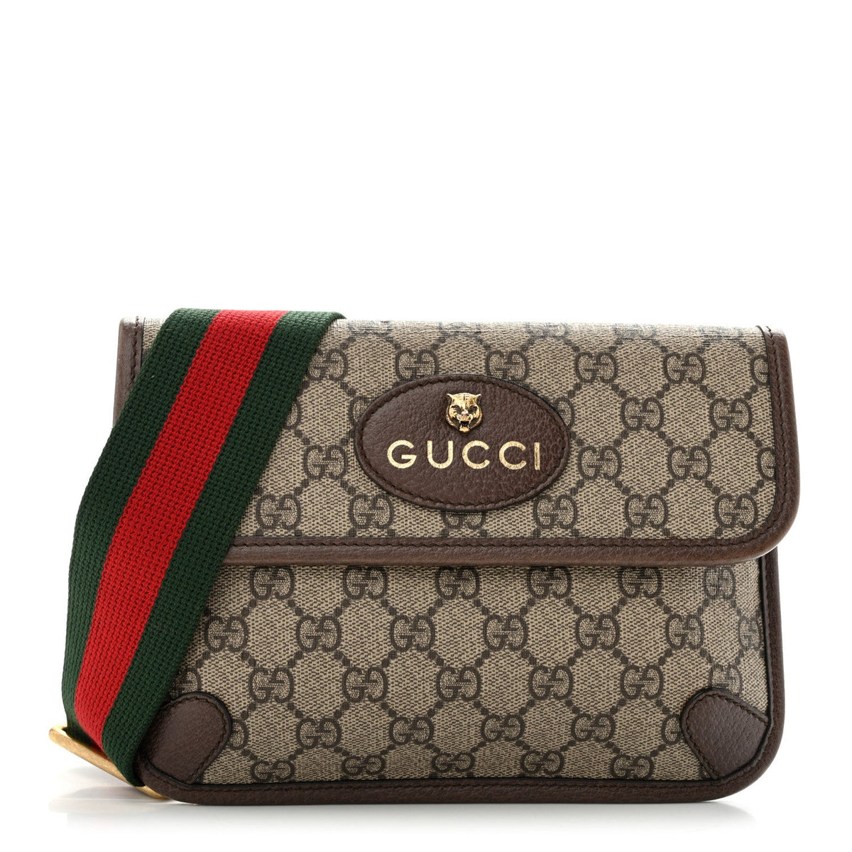 GG Supreme Web Totem Three Piece Monogram Shoulder Bag Beige New Acero