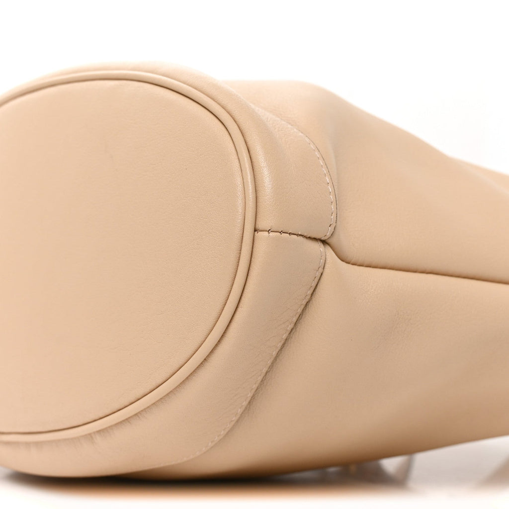 Calfskin Medium Diana Round Tote Bag Oatmeal